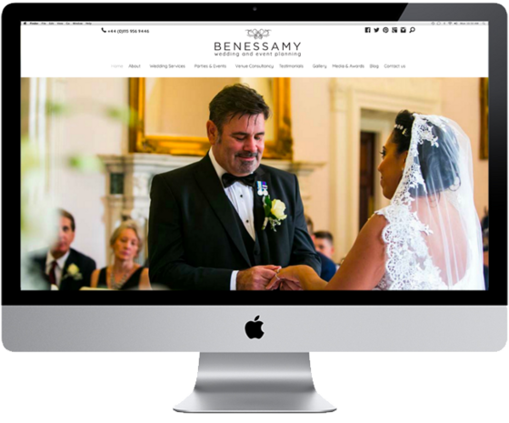 Benessamy Wedding & Event Planning Website Redesign