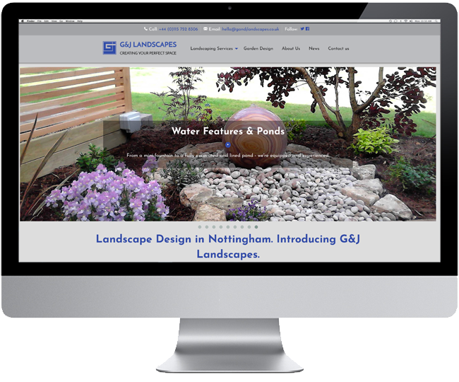 Website Design for GandJ Landscapes