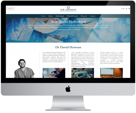 New Website and Branding for DW Hewson, Anaesthesia Medicolegal