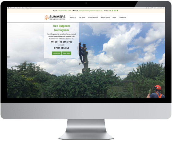 New Website For Tree Surgeon in Nottingham Summers Tree & Garden Services