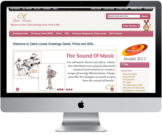 Ecommerce Website Design for Artist Claire Louise