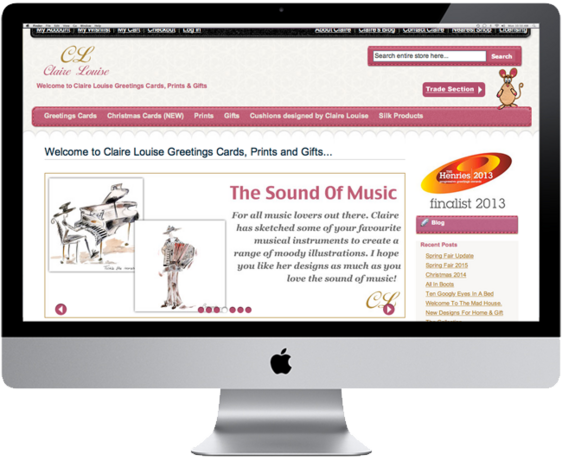 Ecommerce Website Design for Artist Claire Louise