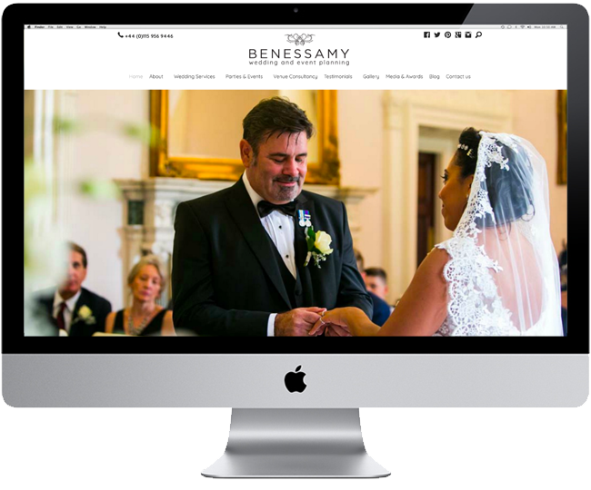 Benessamy Wedding & Event Planning Website Redesign