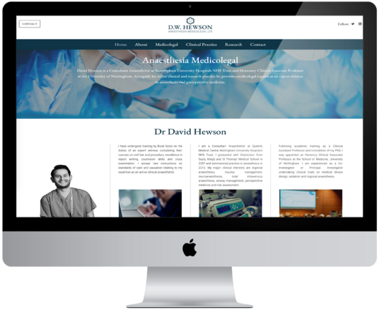 New Website and Branding for DW Hewson, Anaesthesia Medicolegal