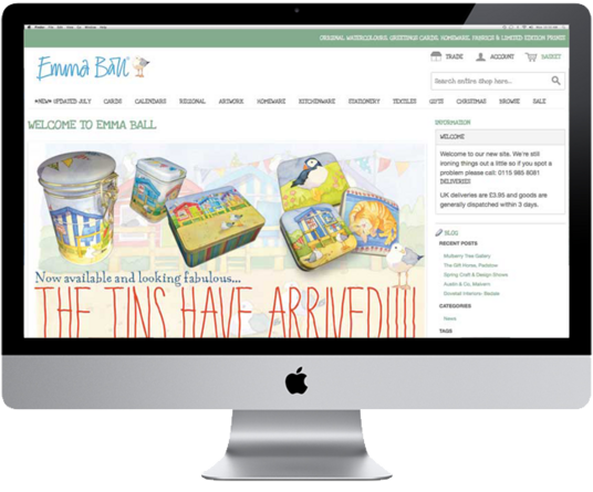 Emma Ball Ecommerce Website