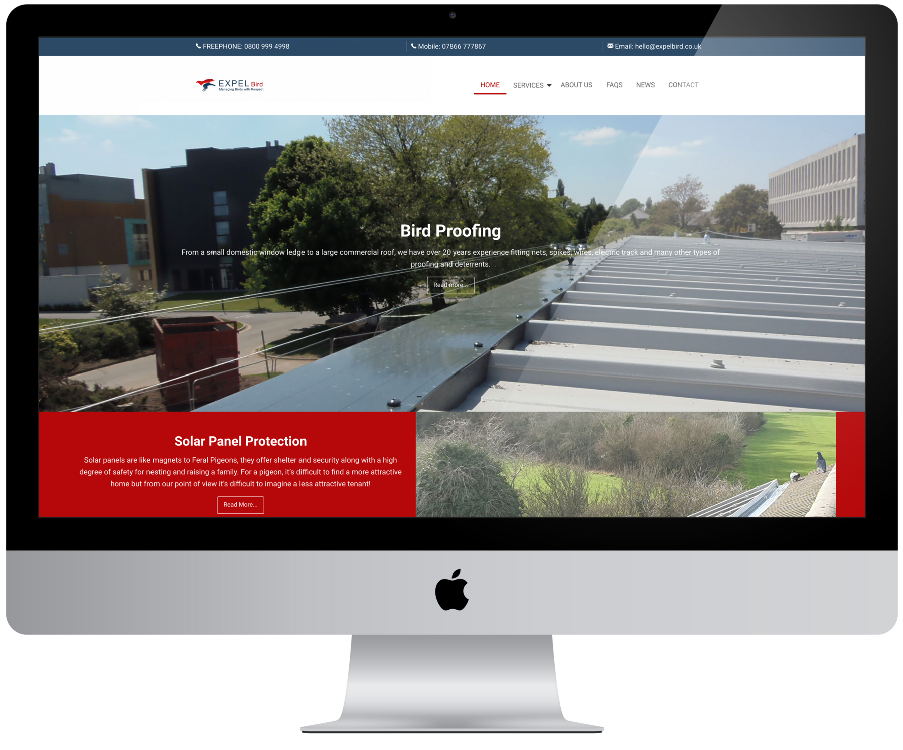 Website Design For EXPEL Bird