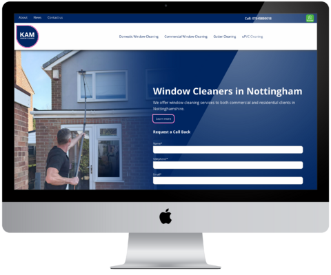 Website Design For KAM Window Cleaning Nottingham