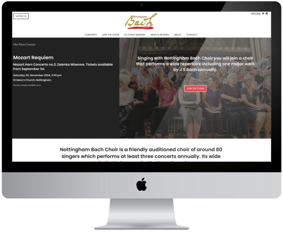 Website Design for Nottingham Bach Choir